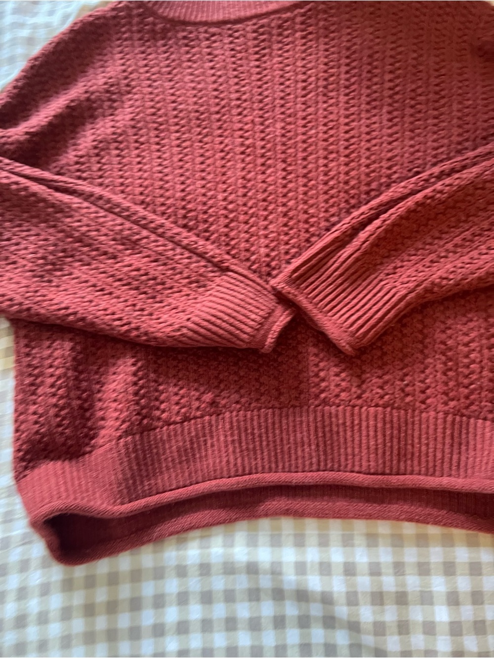 Universal Thread Textured Crewneck Sweater - Rose